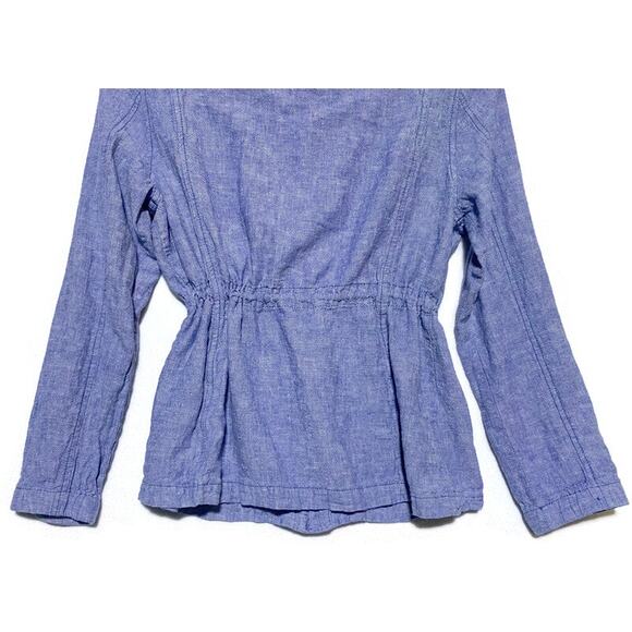 Old Navy Lightweight Zip Up Jacket Women's Size Large Light Blue w/Drawstring - Picture 6 of 7